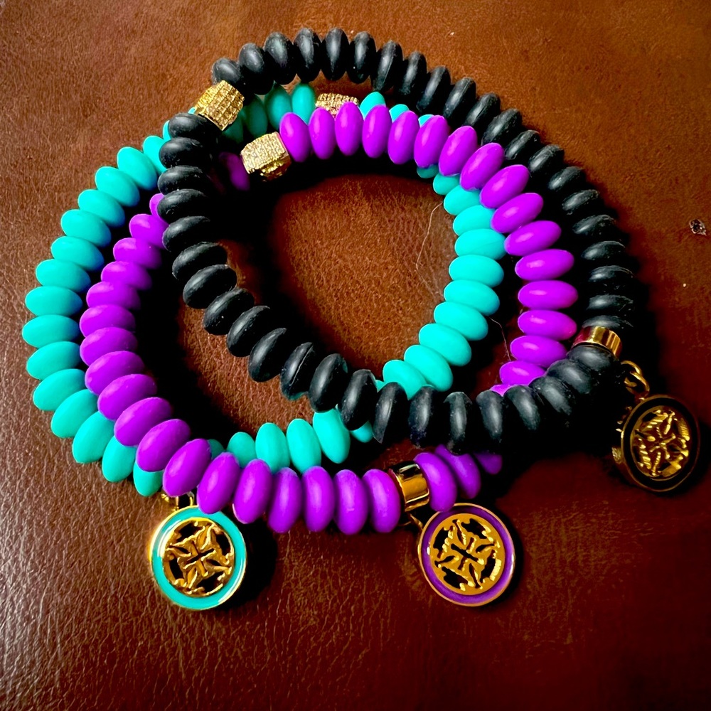 Rustic Cuff TRIO of bracelets